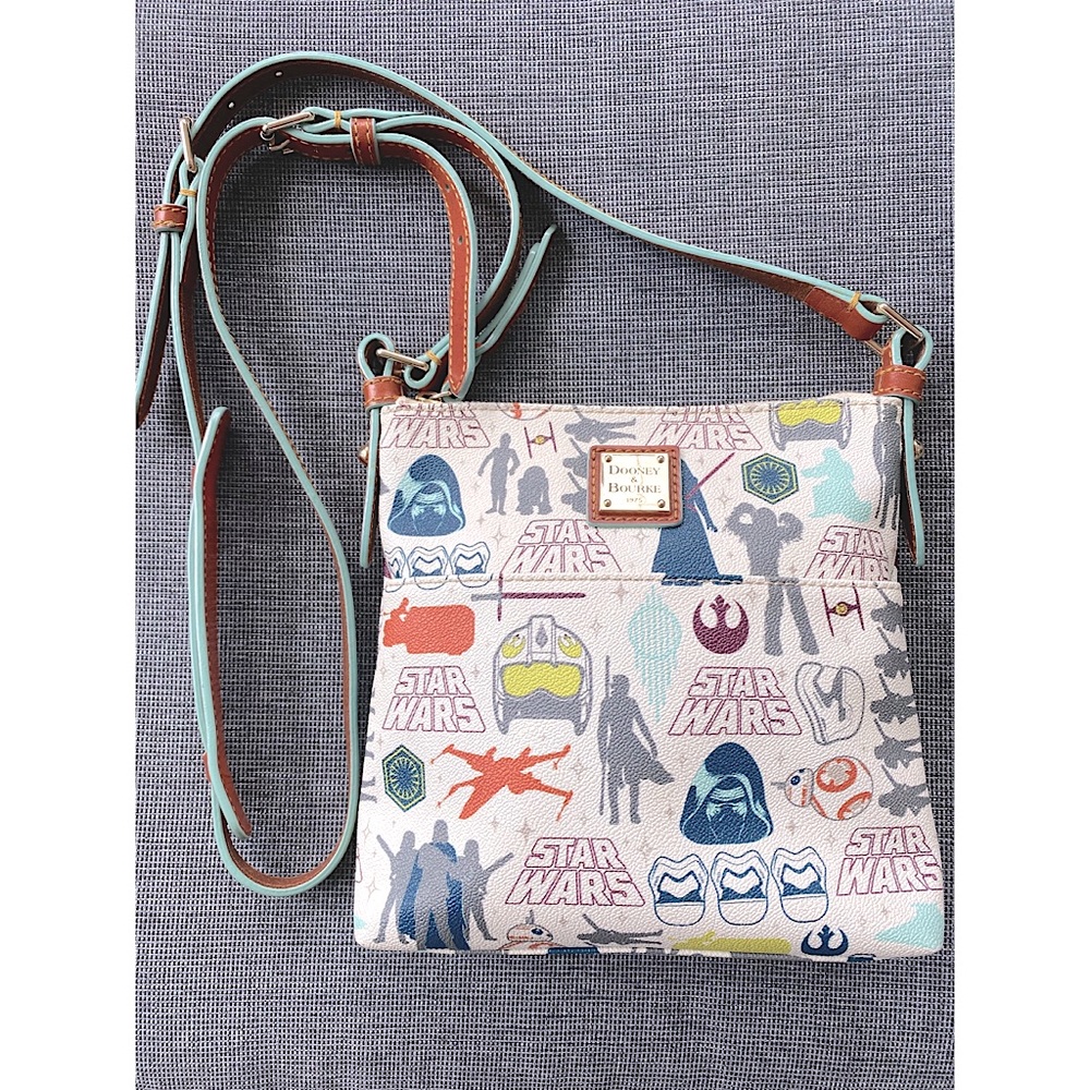 LE Dooney & Bourke Disney Star Wars Print 2016/2016 Leather Crossbody Handbag